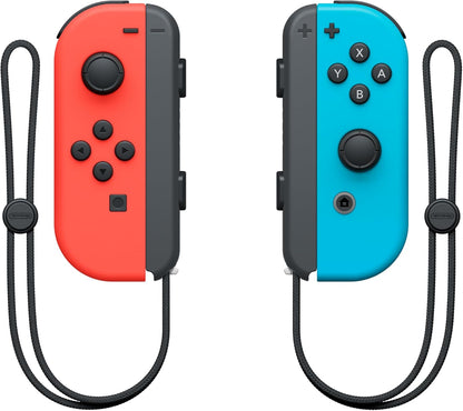 Controller Joy-Con da gioco in rosso neon (I) e blu neon (D) per Nintendo Switch 