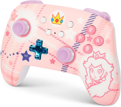 Controller wireless per Nintendo Switch - Principessa Peach (quadri) 
