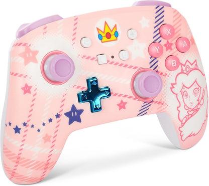 Controller wireless per Nintendo Switch - Principessa Peach (quadri) 
