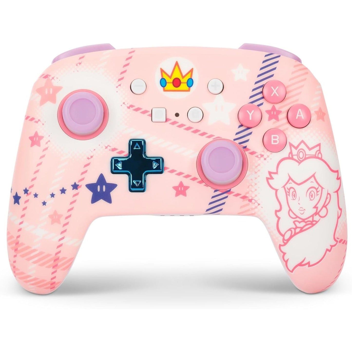 Controller wireless per Nintendo Switch - Principessa Peach (quadri) 